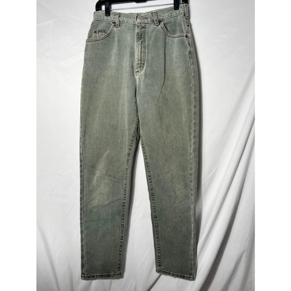 Vintage Lee Riveted Jeans Green Size 12, women’s‎ - Picture 1 of 6